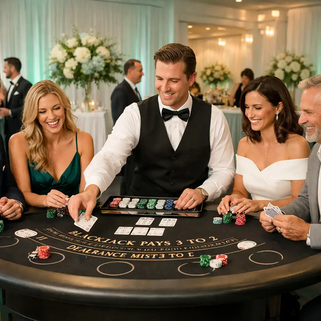 Blackjack event atrakcja z profesjonalnym stołem