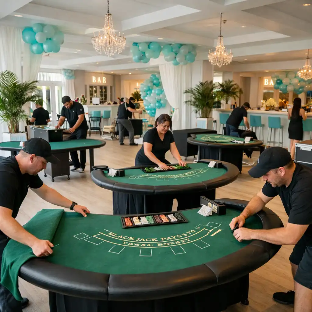 Scenografia blackjack event setup